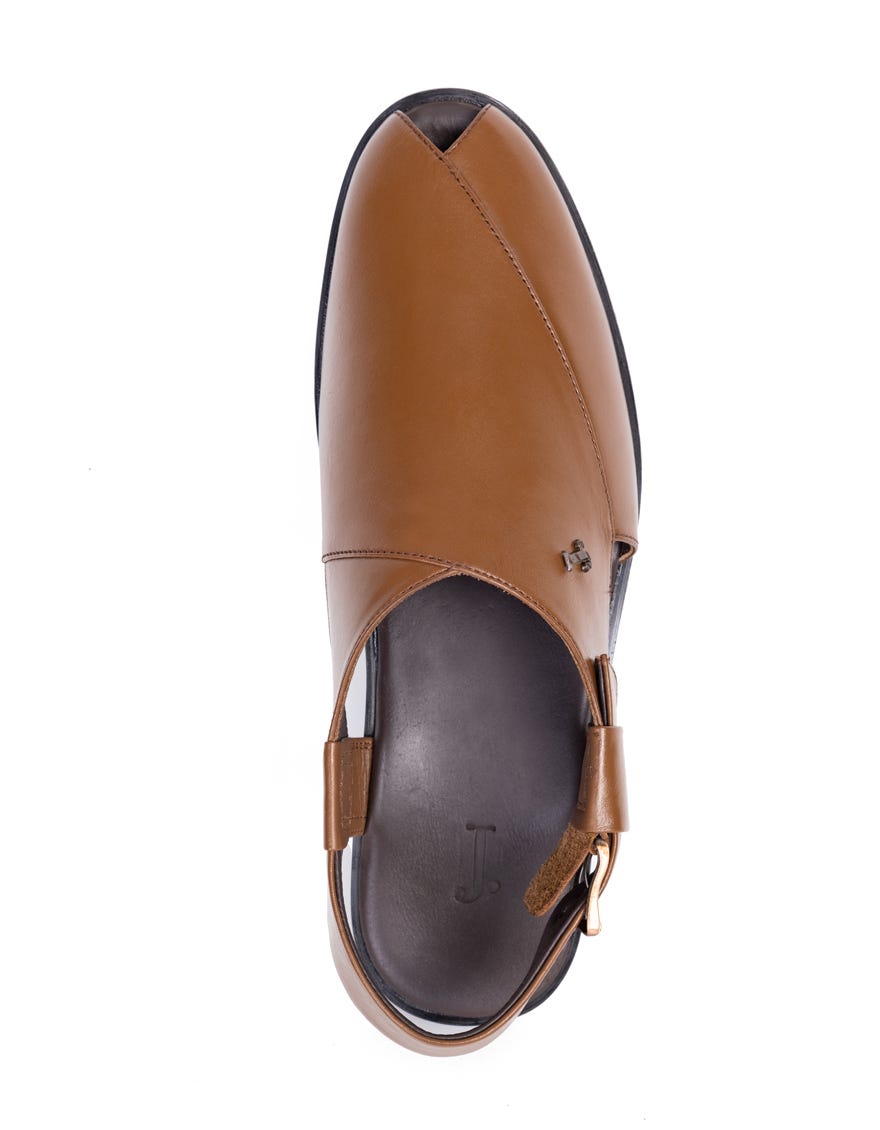 BROWN PLAIN PESHAWARI SANDALS