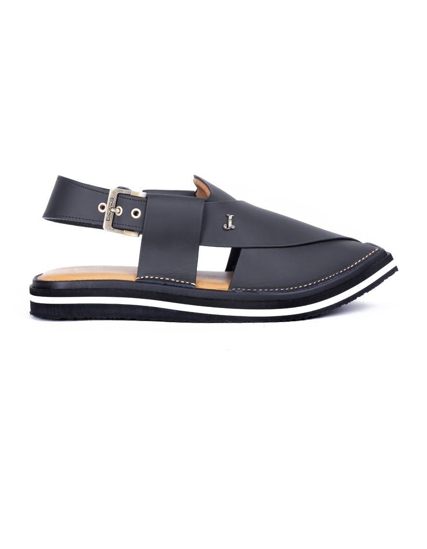 BLACK TRENDY PESHAWARI SANDALS