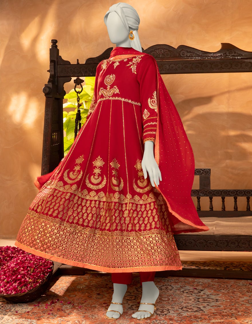 MAROON PAPER COTTON EMBROIDERED 3PC STITCHED