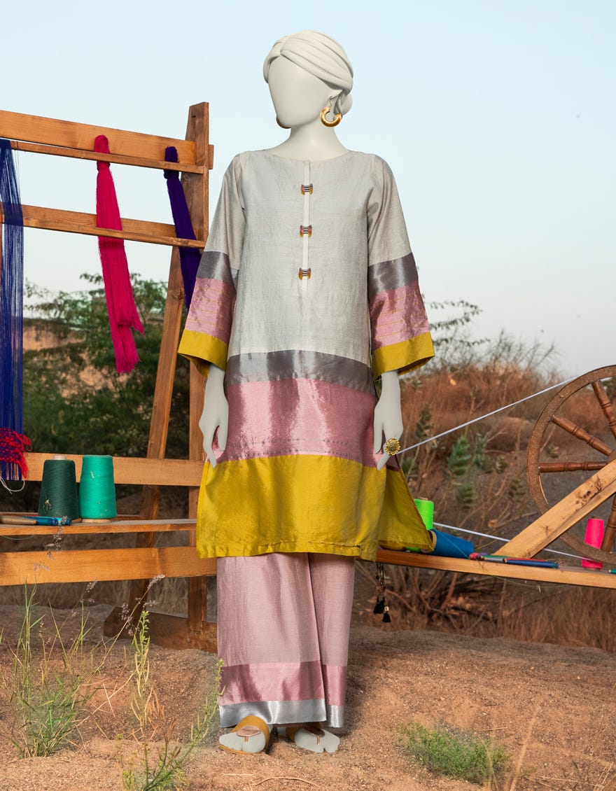 GREY JACQUARD EMBROIDERED KURTI | JJLK-S-JSS-25-324