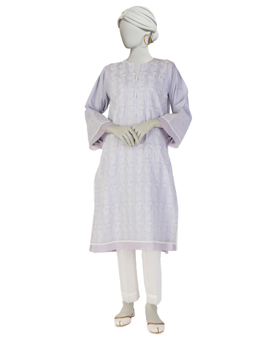 LILAC LAWN EMBROIDERED KURTI