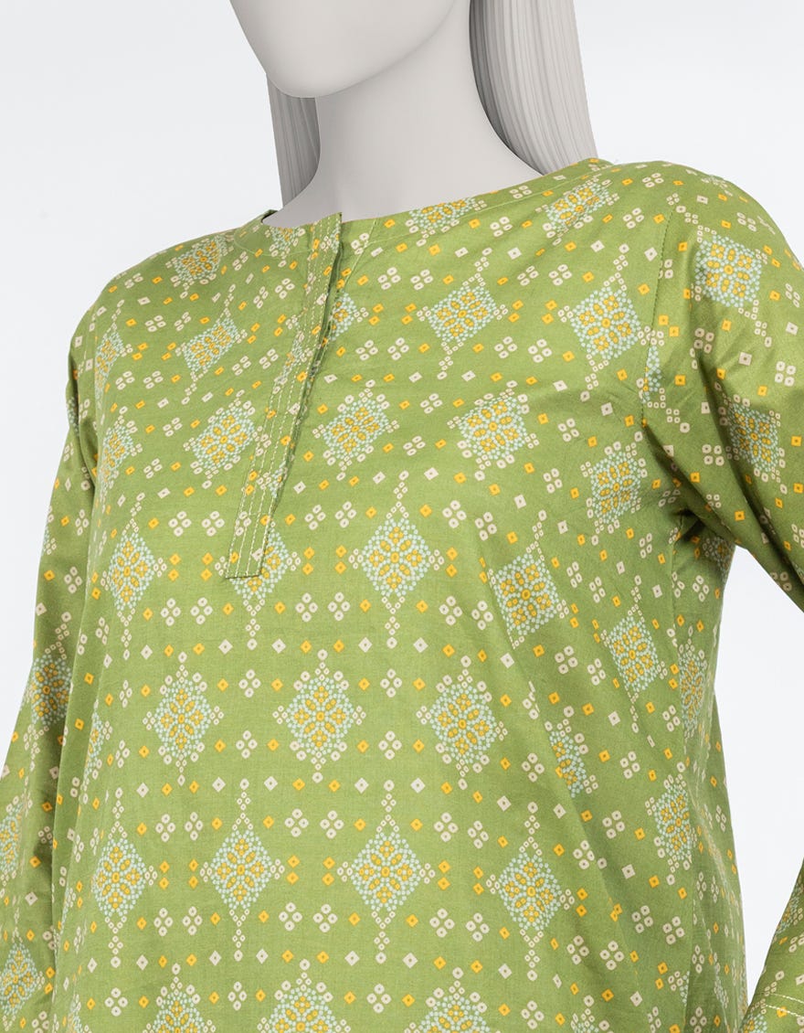 green-printed-lawn-kurti-jss25491s