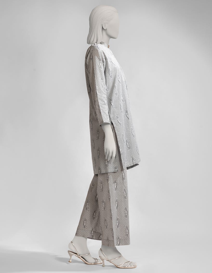 WHITE DYED PRINTED KURTI