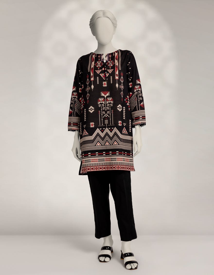 black-printed-khaddar-kurti