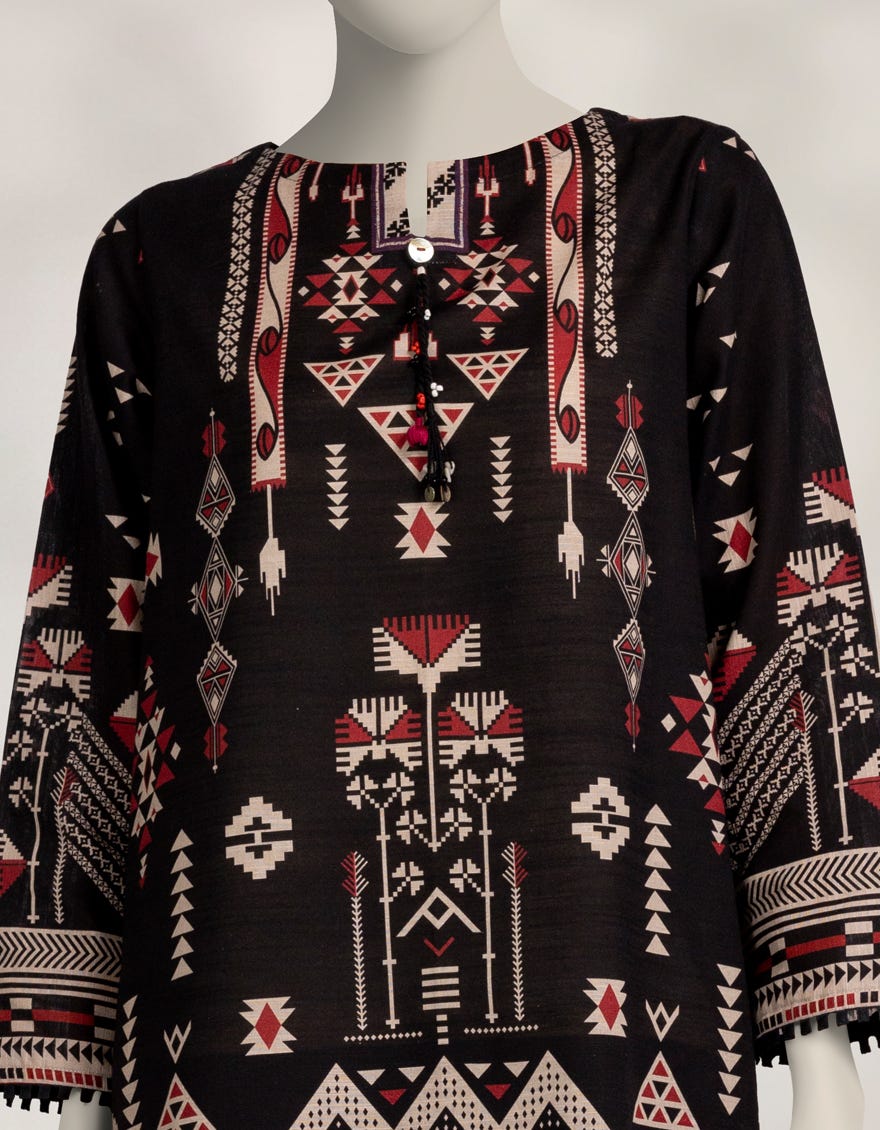 black-printed-khaddar-kurti