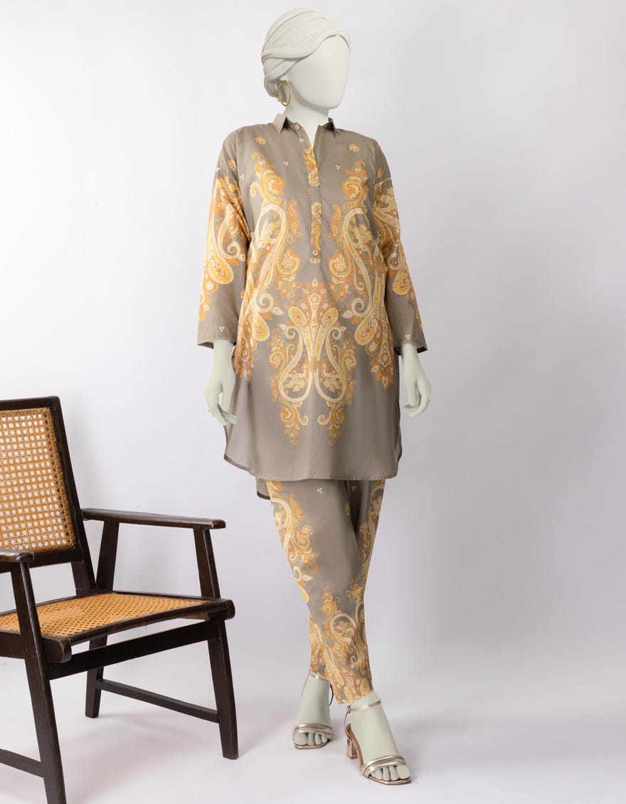 GREY LAWN DIGITAL PRINTED 2PC STITCHED