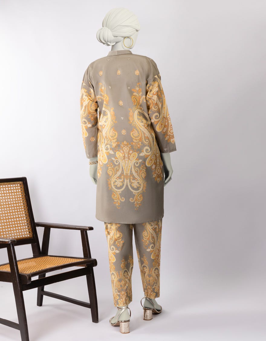 GREY LAWN DIGITAL PRINTED 2PC STITCHED