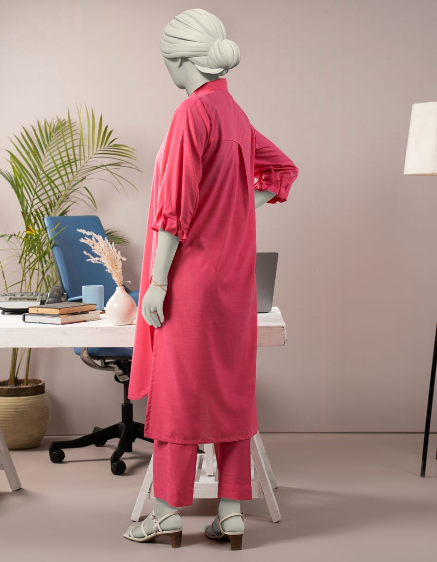 PINK SLUB DYED 2PC STITCHED | JLAWN-S-JST-25-2093