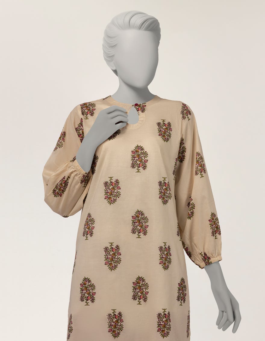 OFF WHITE LAWN PRINTED 2PC STITCHED