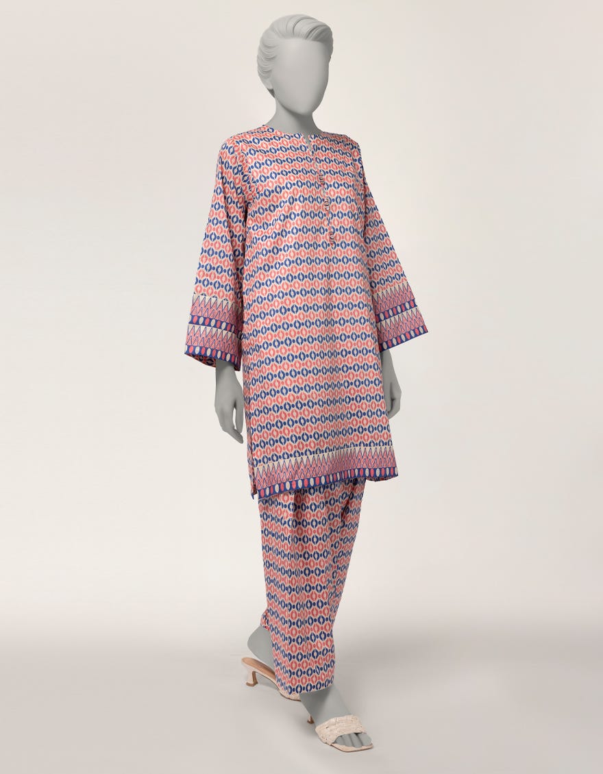 MULTICOLOR LAWN PRINTED 2PC STITCHED