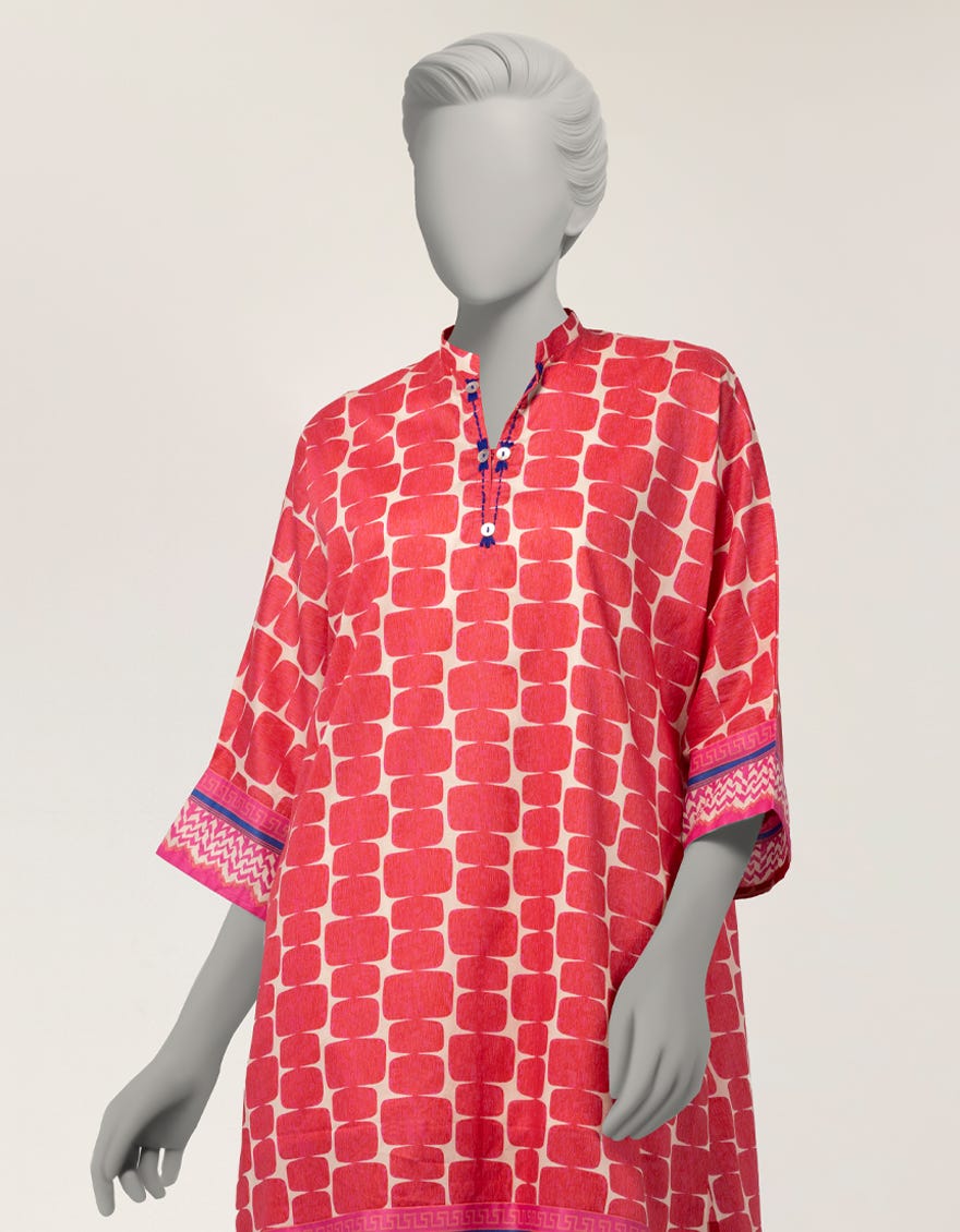 PINK LAWN PRINTED 2PC STITCHED