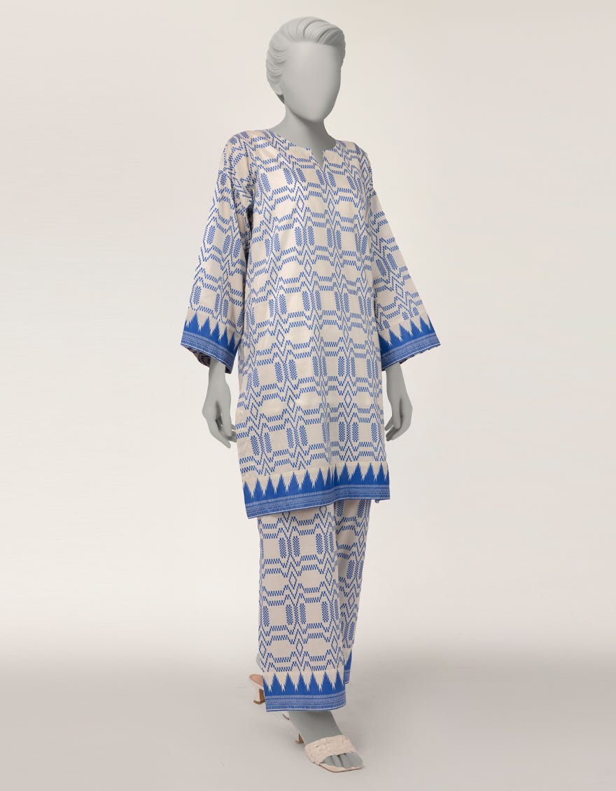 OFF WHITE LAWN PRINTED 2PC STITCHED