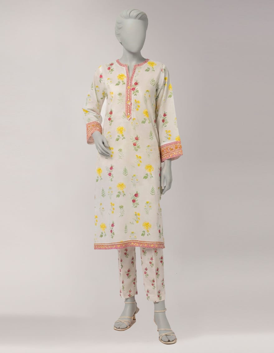 MULTICOLOR LAWN PRINTED UNSTITCHED 2PC