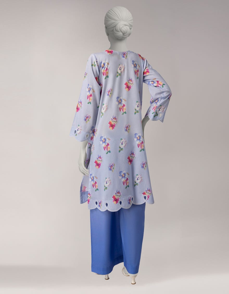 BLUE LAWN DIGITAL PRINTED UNSTITCHED 2PC