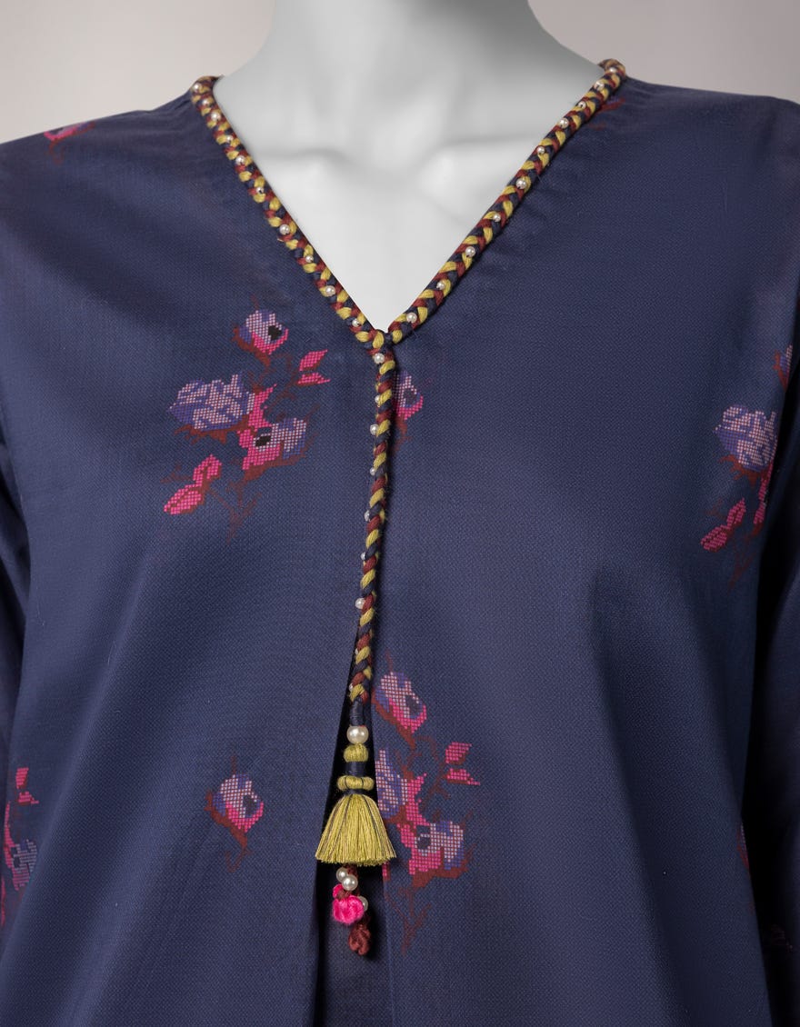 MULTICOLOR LAWN EMBROIDERED UNSTITCHED 2PC