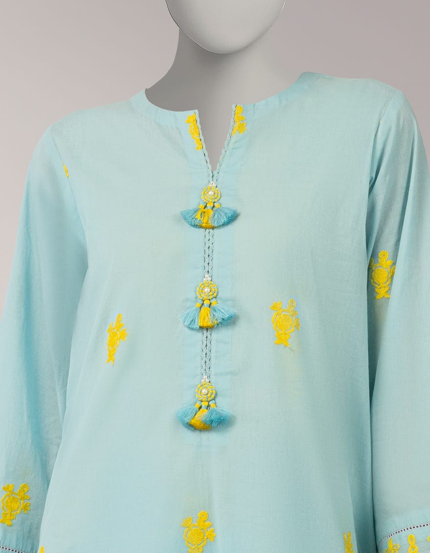 BLUE LAWN EMBROIDERED UNSTITCHED 2PC