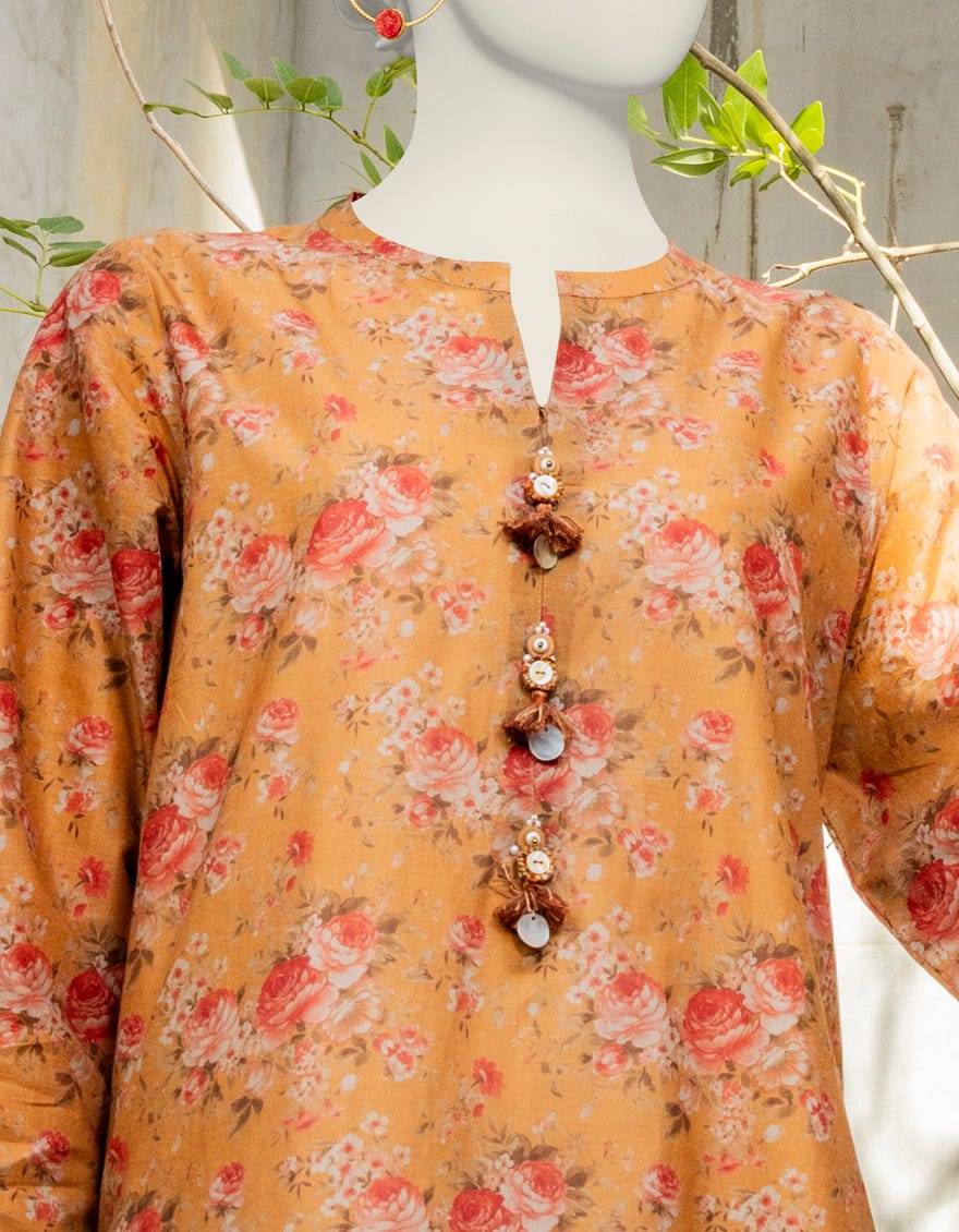 Orange Lawn Unstitched 1Pc | Jlawn-S-Jsu-24-902