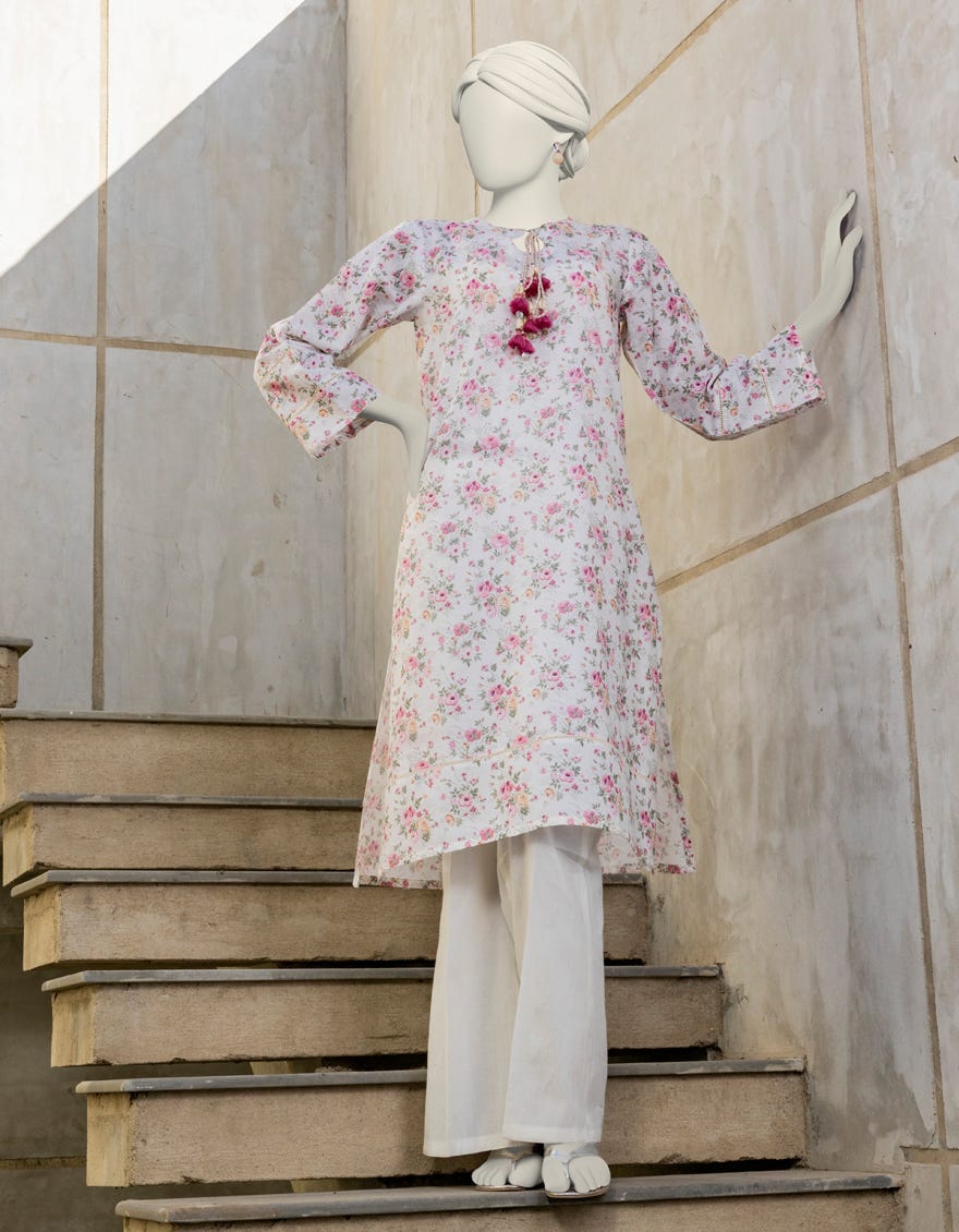 Off White Lawn Unstitched 1Pc | Jlawn-S-Jsu-24-903