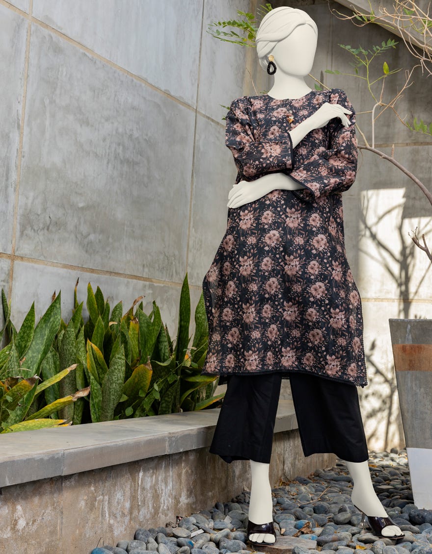 Black Lawn Unstitched 1Pc | Jlawn-S-Jsu-24-904