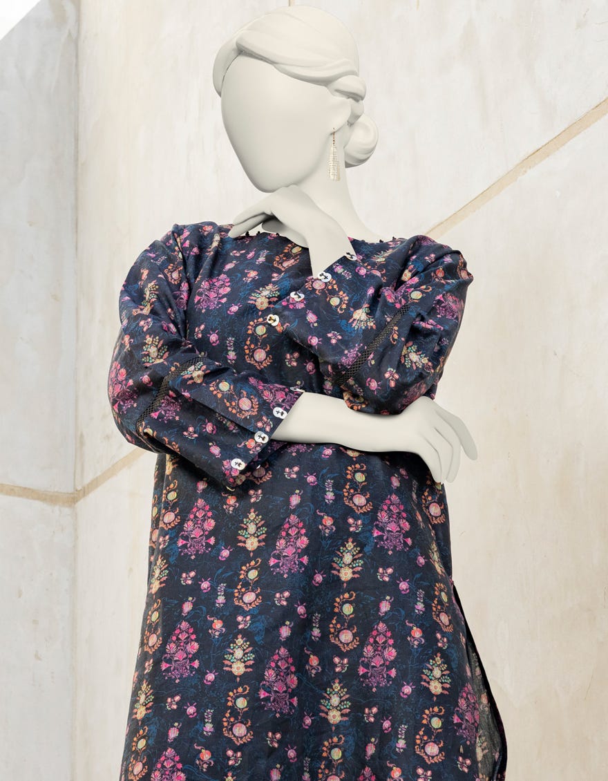 Black Lawn Unstitched 1Pc | Jlawn-S-Jsu-24-906