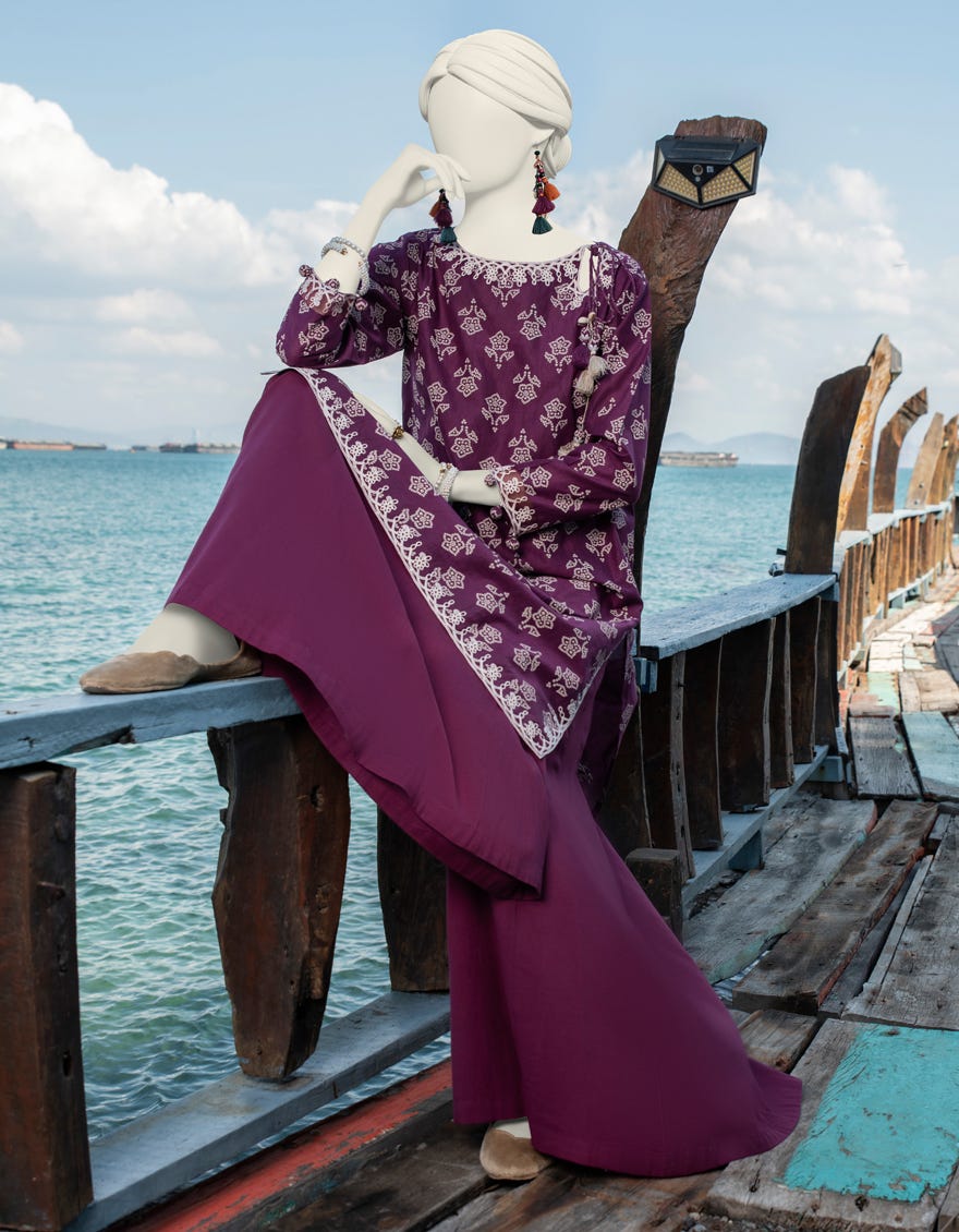 Purple Lawn Unstitched 1Pc | Jlawn-S-Jsu-24-919