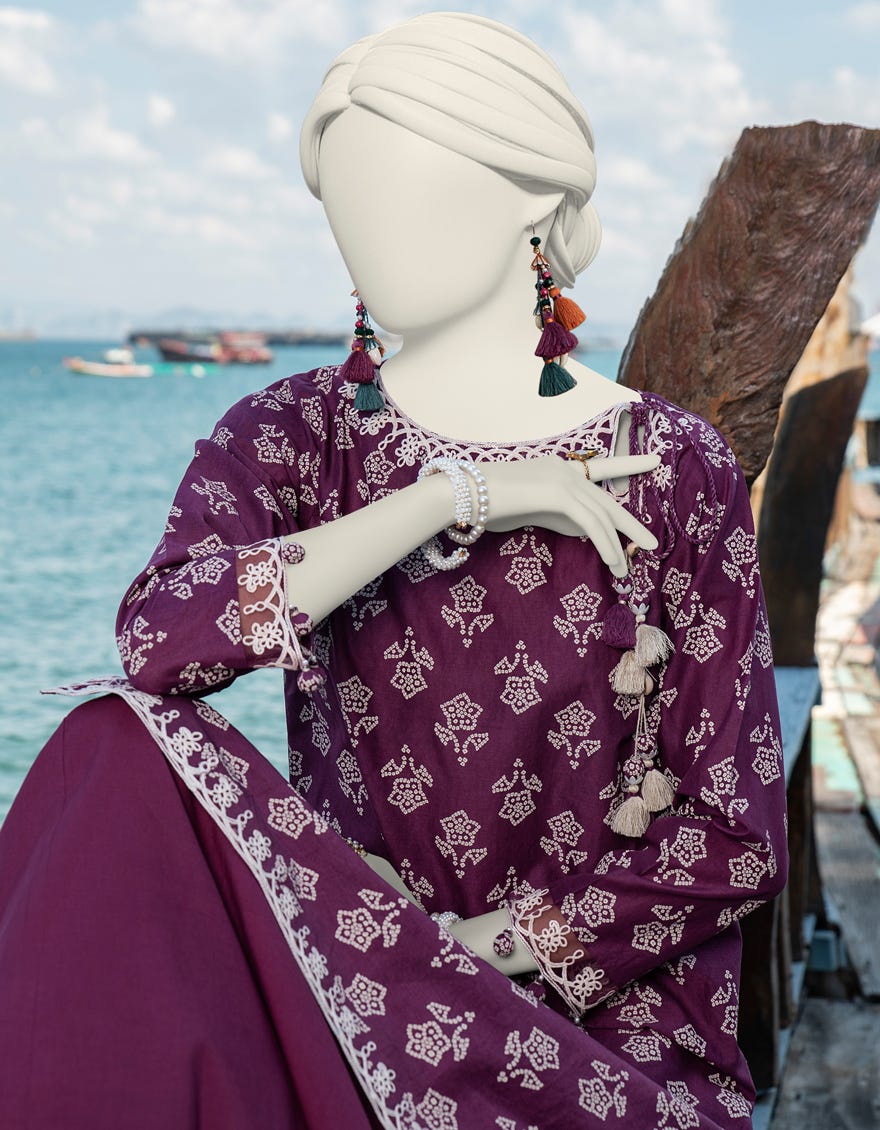 Purple Lawn Unstitched 1Pc | Jlawn-S-Jsu-24-919