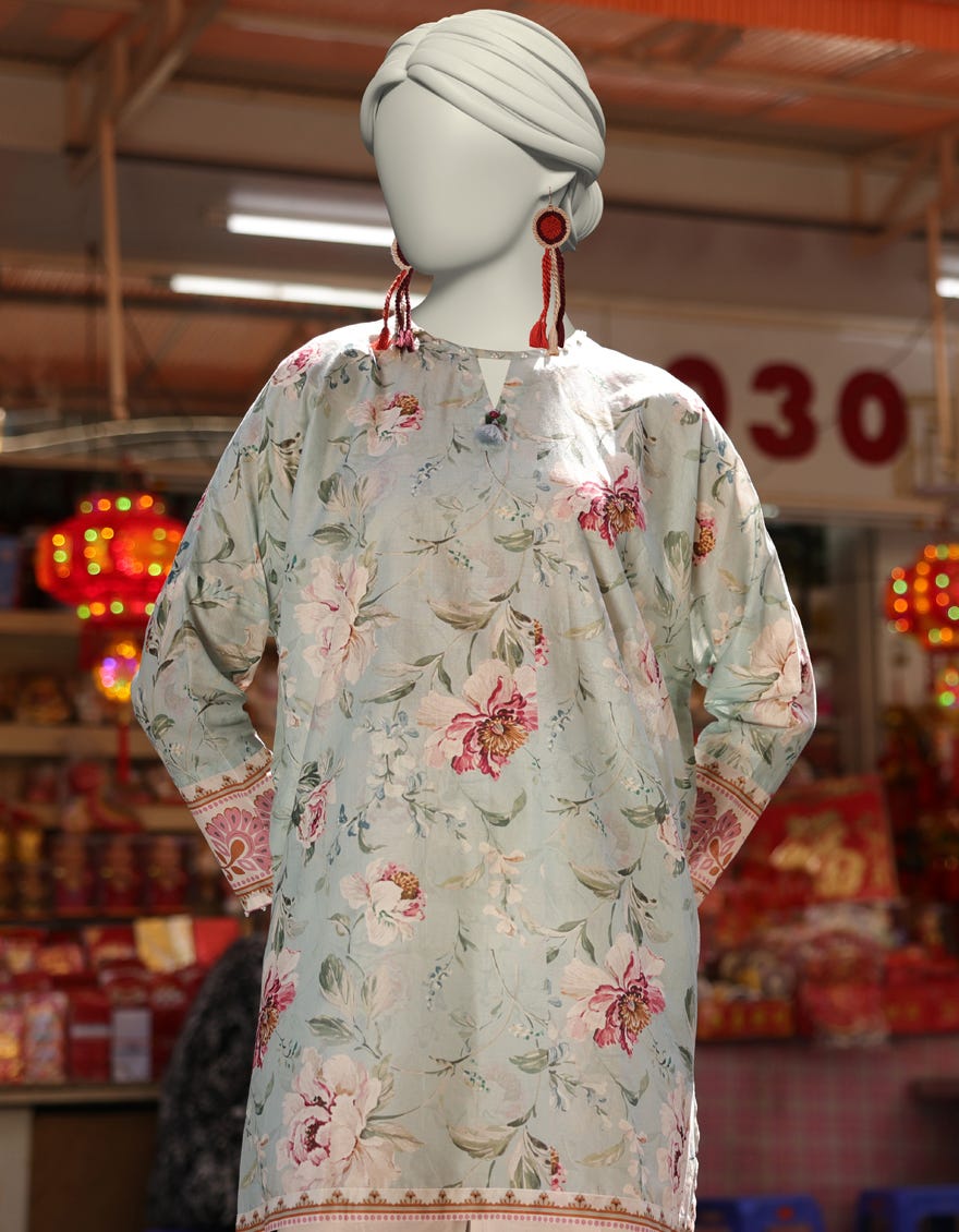 MULTICOLOR LAWN PRINTED UNSTITCHED 1PC | JLAWN-S-JSU-25-901