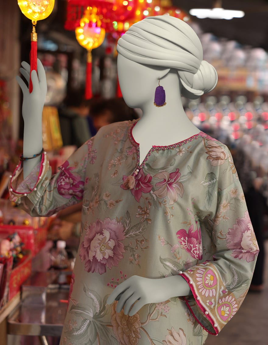 MULTICOLOR LAWN PRINTED UNSTITCHED 1PC | JLAWN-S-JSU-25-902