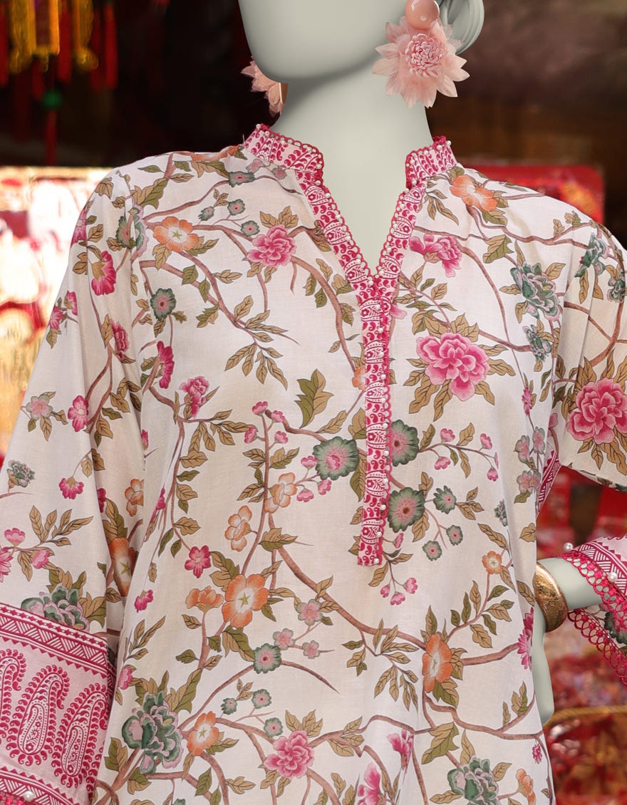 MULTICOLOR LAWN PRINTED UNSTITCHED 1PC | JLAWN-S-JSU-25-904