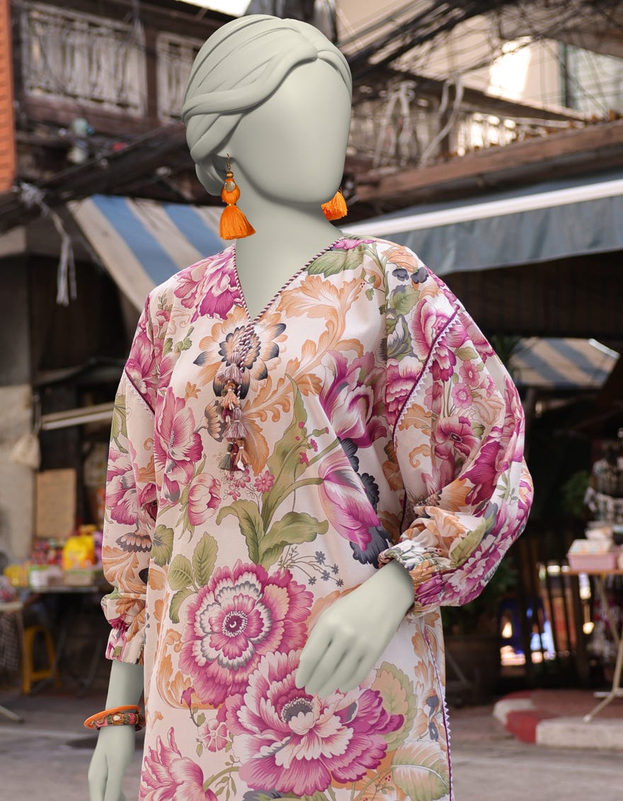 MULTICOLOR LAWN PRINTED UNSTITCHED 1PC | JLAWN-S-JSU-25-907