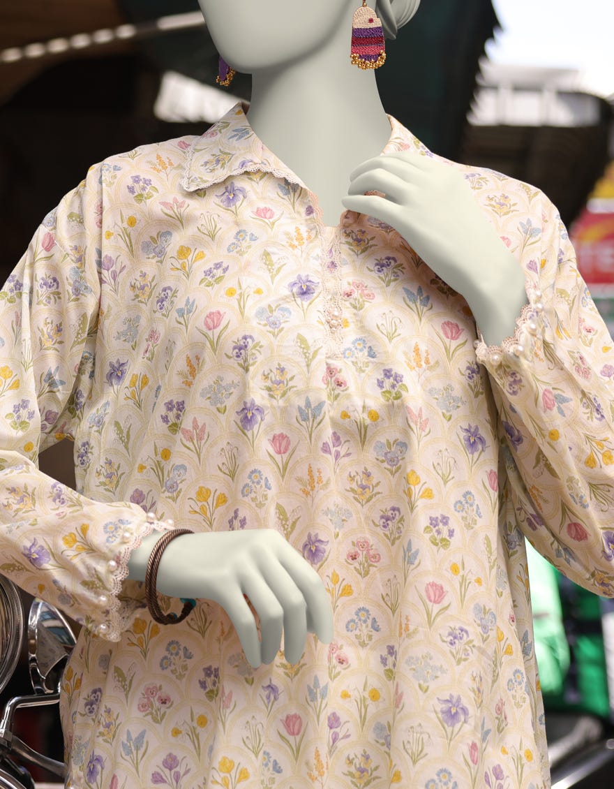 MULTICOLOR LAWN PRINTED UNSTITCHED 1PC | JLAWN-S-JSU-25-911