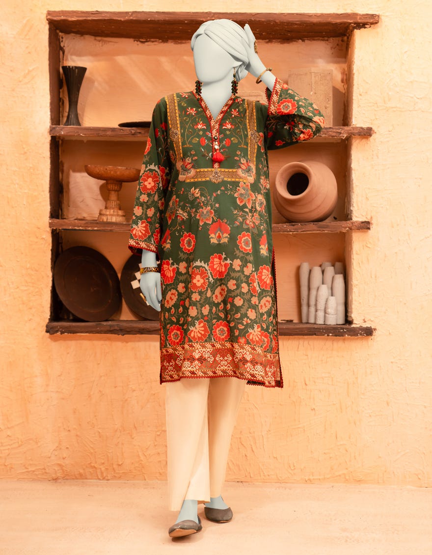 MULTICOLOR LAWN DIGITAL PRINTED UNSTITCHED 1PC