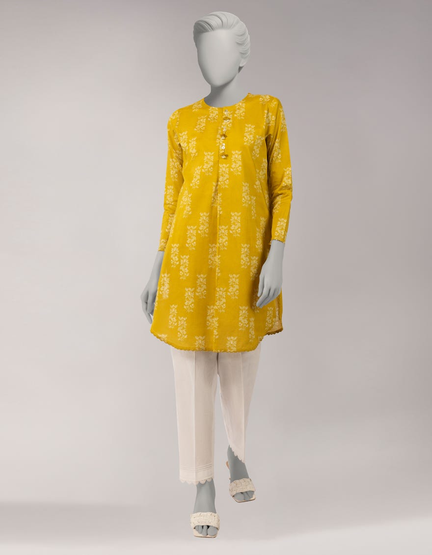 MUSTARD LAWN PRINTED UNSTITCHED 1PC