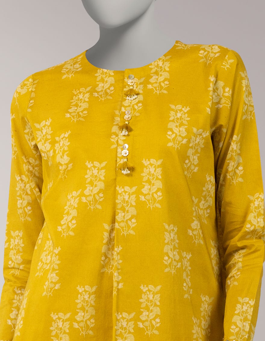MUSTARD LAWN PRINTED UNSTITCHED 1PC