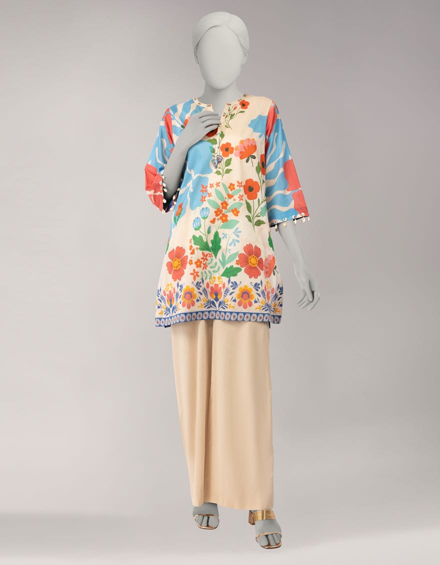 MULTICOLOR LAWN DIGITAL PRINTED UNSTITCHED 1PC