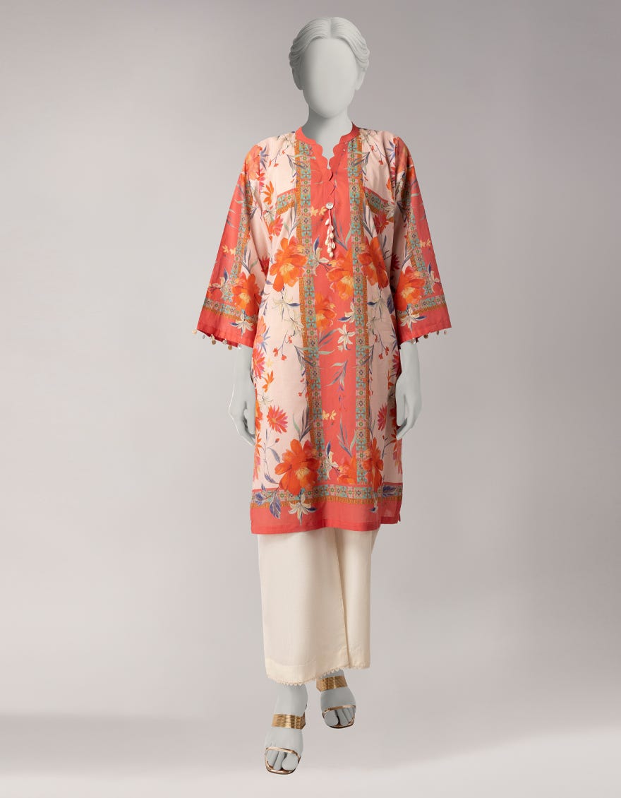 YELLOW LAWN DIGITAL PRINTED UNSTITCHED 1PC