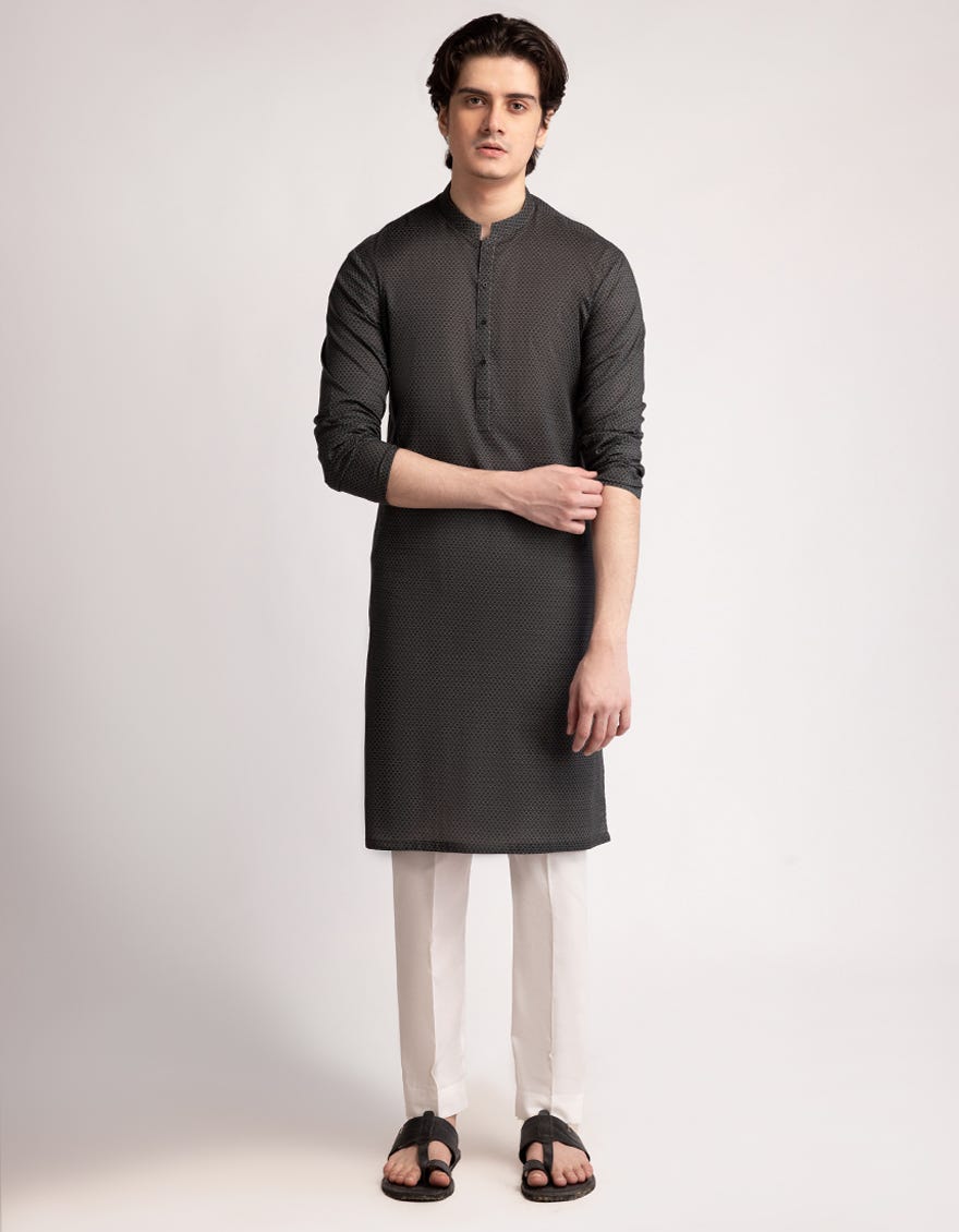 black-cotton-kurta-jtka50419