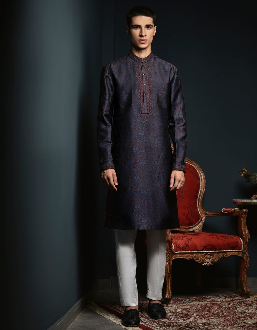 DEEP PURPLE BLENDED SPECIAL KURTA