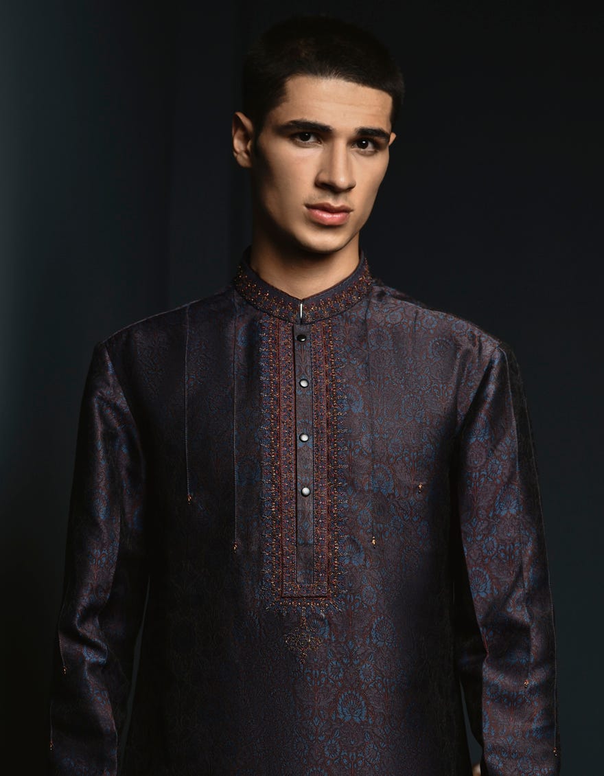 DEEP PURPLE BLENDED SPECIAL KURTA