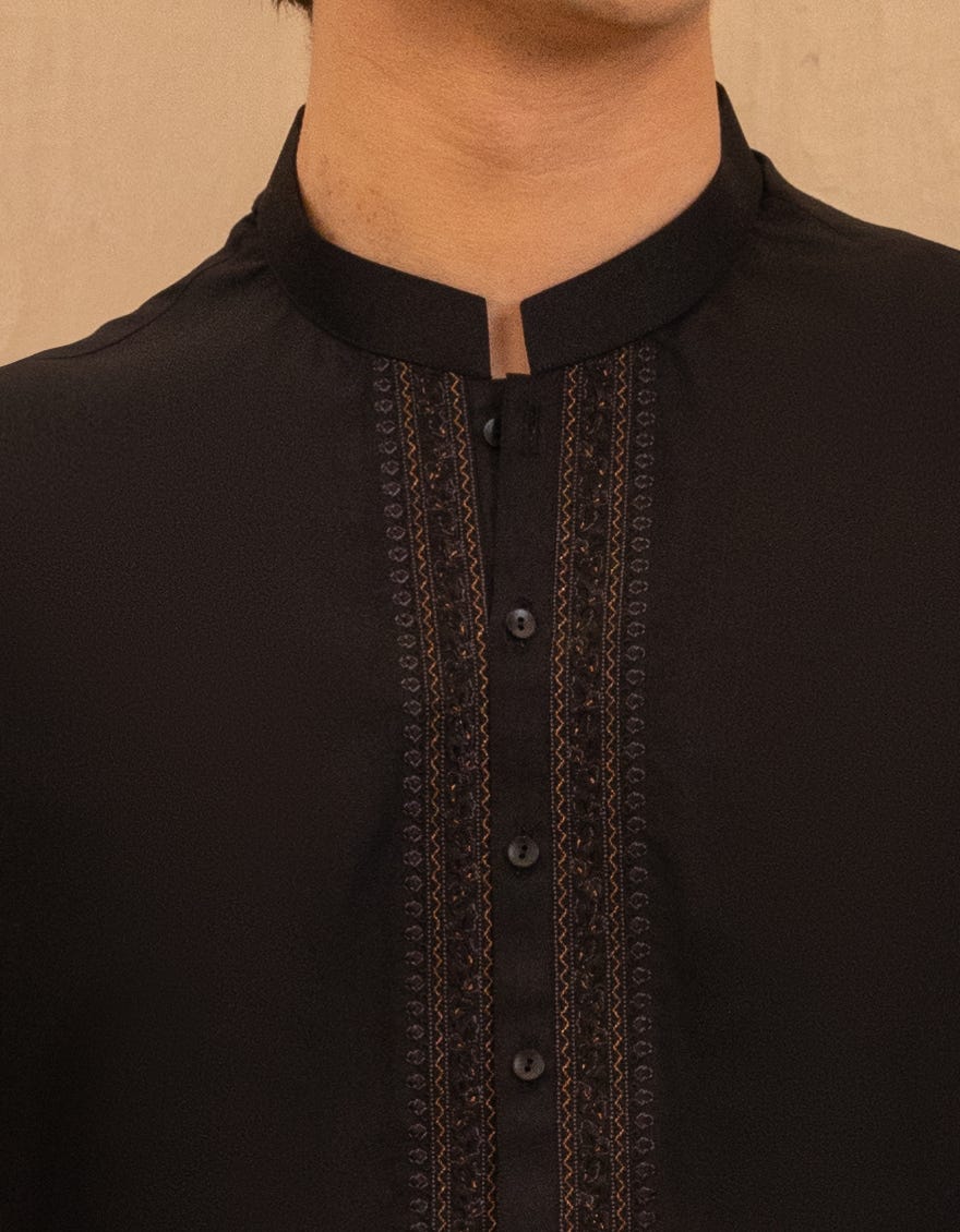 BLACK BLENDED FORMAL KAMEEZ SHALWAR