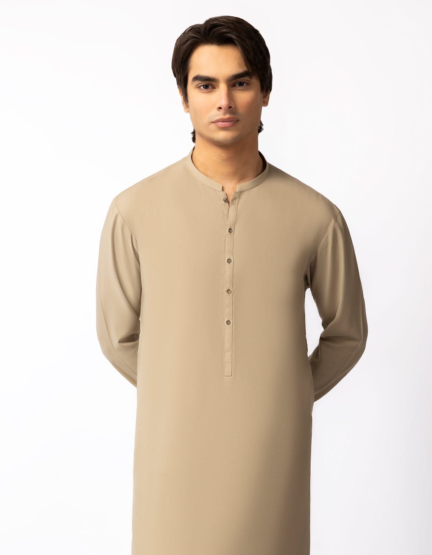 BEIGE CASUAL KAMEEZ SHALWAR