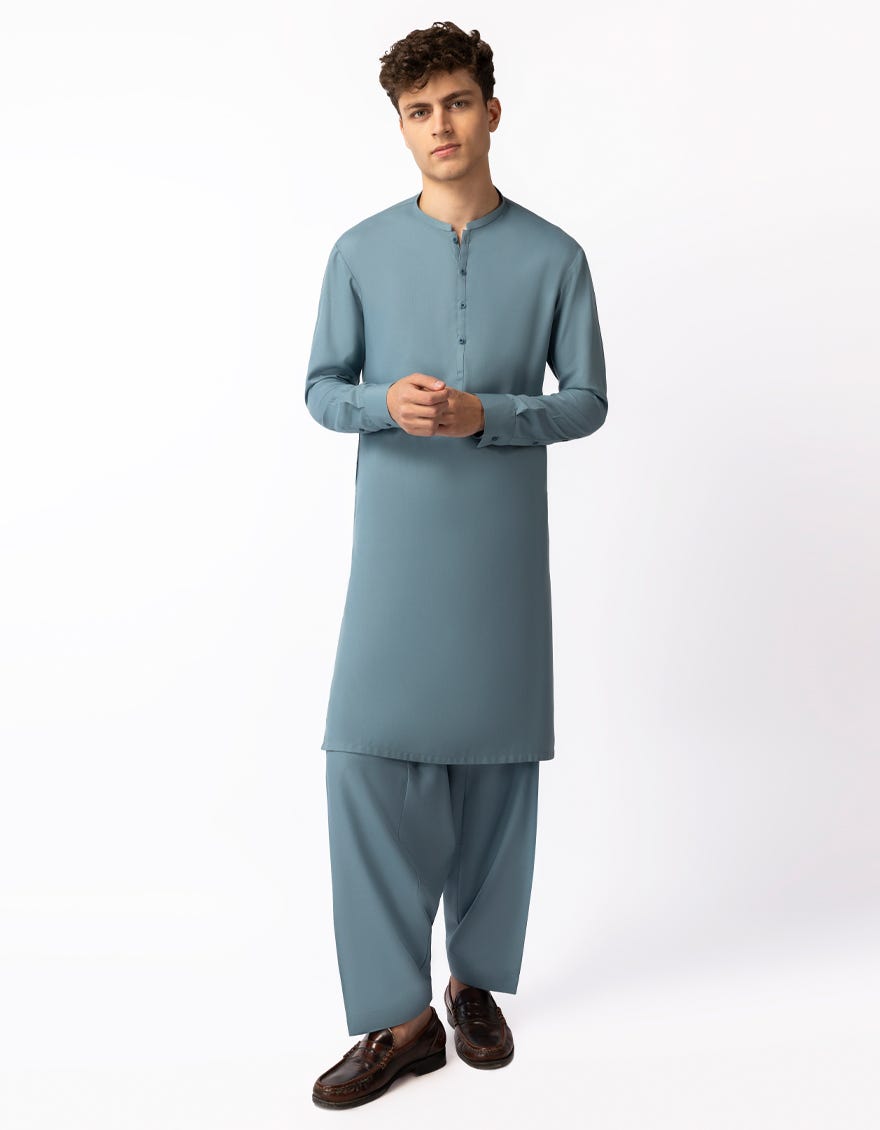 LIGHT BLUE CASUAL KAMEEZ SHALWAR