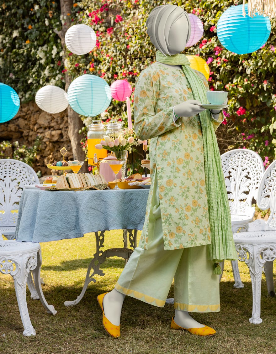 GREEN LAWN PRINTED 3PC | JGK-S-JTP-25-603