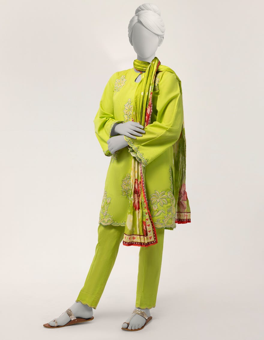 GREEN LAWN EMBROIDERED 3PC STITCHED