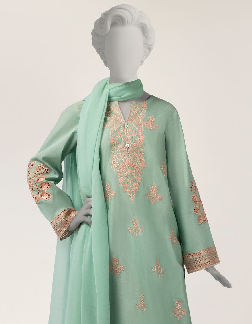 GREEN LAWN SCHIFFLI 3PC STITCHED