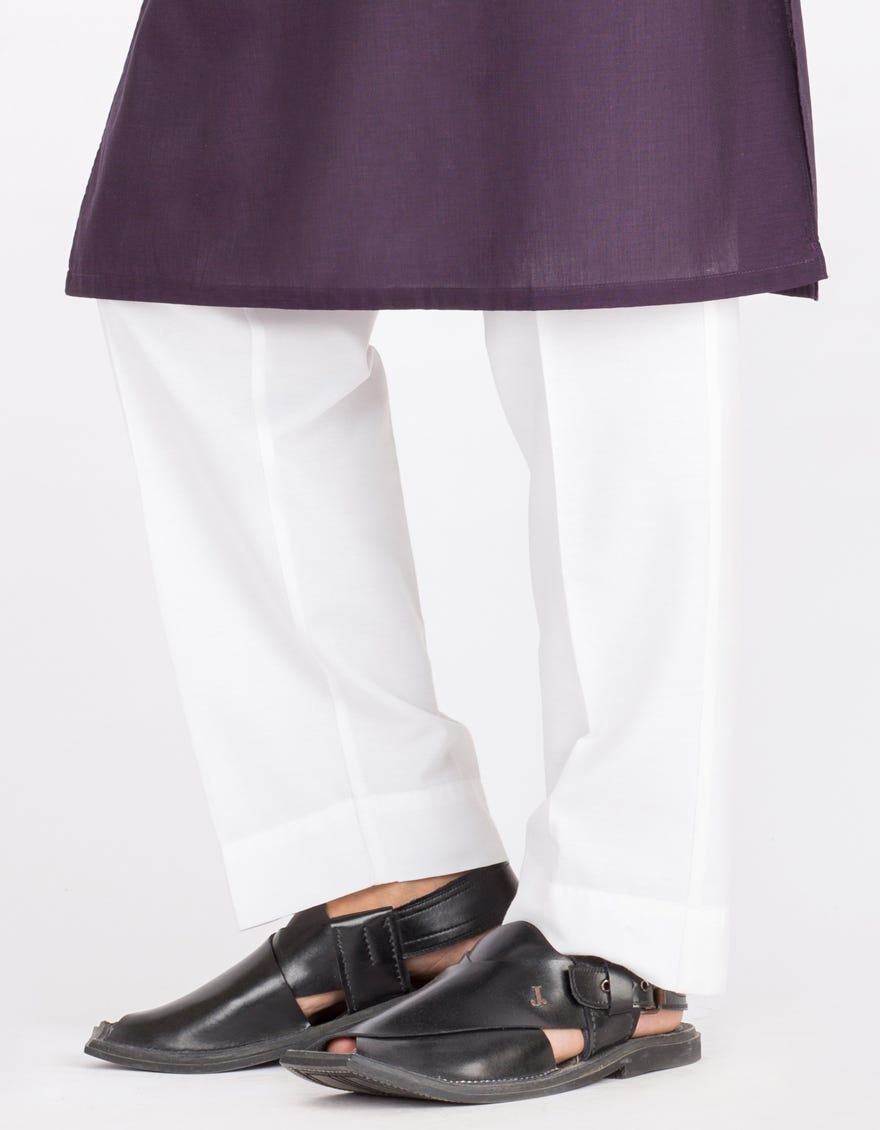 Pearl White Cotton Teens Pajama - JTP-303