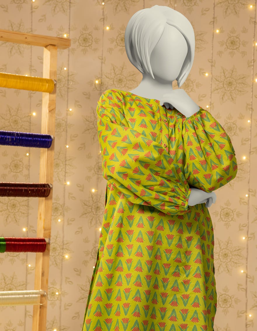 GREEN LAWN PRINTED KURTI