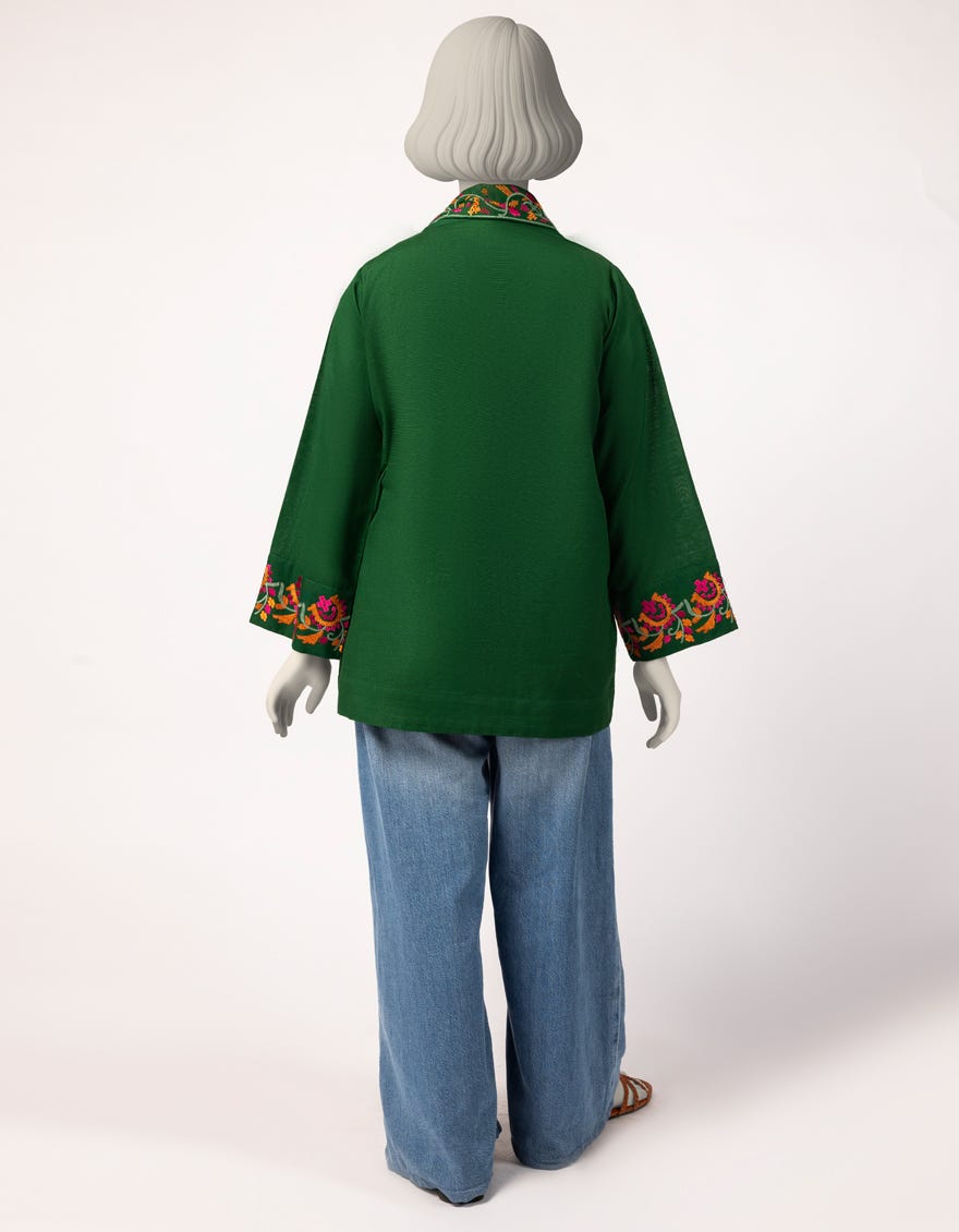 green-khaddar-embroidered-kurti-jts254111s