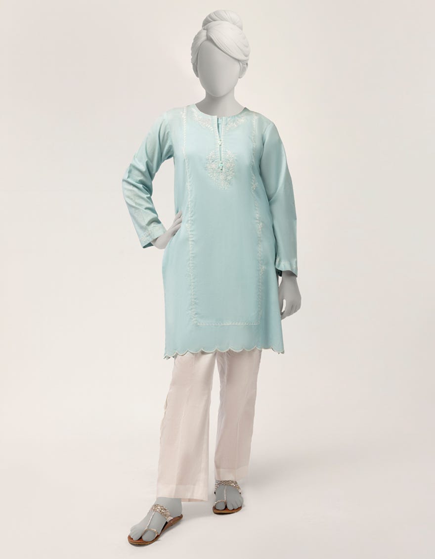 PURPLE LAWN EMBROIDERED KURTI