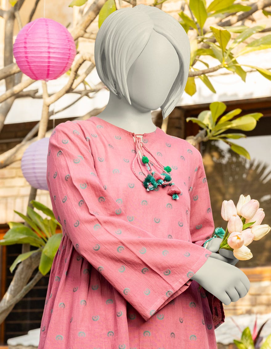 PINK JACQUARD EMBROIDERED 2PC | JGK-S-JTST-25-420